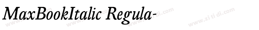 MaxBookItalic Regula字体转换